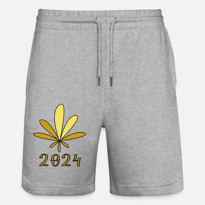 Feuille de chanvre - Short de jogging bio TRAINER Stanley/Stella unisexe - gris chiné