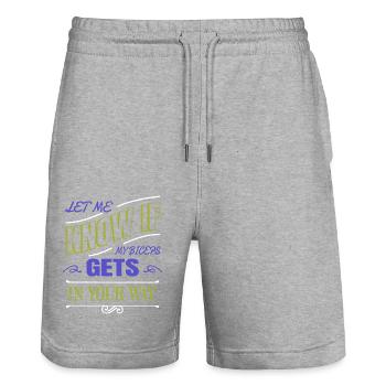 quote joke volleyball sport love churrascada - Stanley/Stella Unisex Bio Joggingshorts Trainer  - Grau meliert - Vorne - Nik (191cm) & Marisol (170cm)