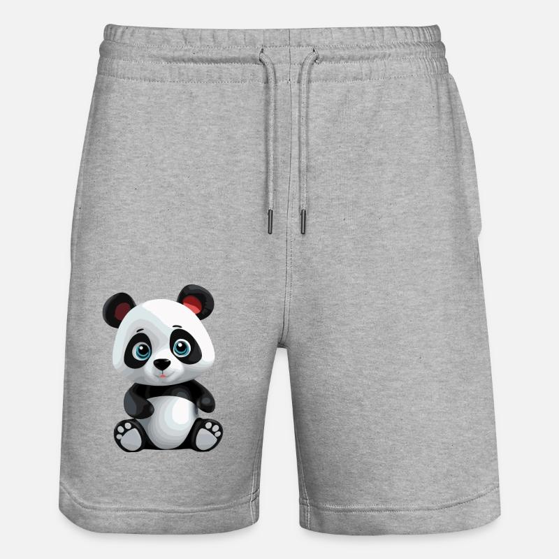 Panda - Short de jogging bio TRAINER Stanley/Stella unisexe - gris chiné