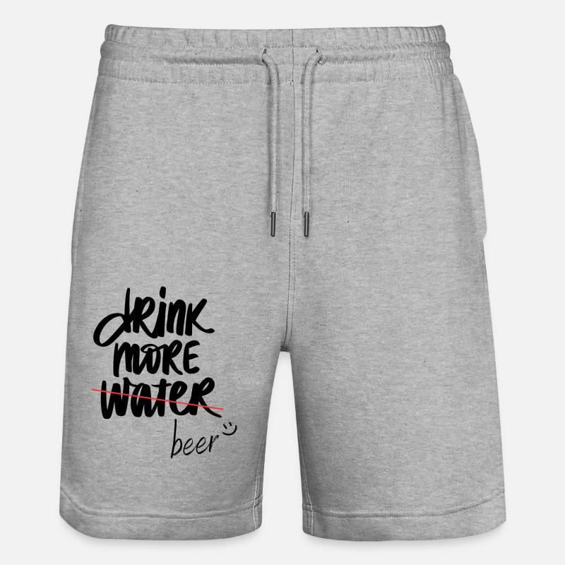 Buvezplusde bière - Short de jogging bio TRAINER Stanley/Stella unisexe - gris chiné