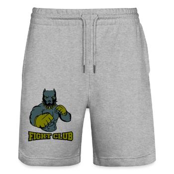 Club de combat de chasseurs de chiens - Short de jogging bio TRAINER Stanley/Stella unisexe - gris chiné - Devant - Nik (191cm) & Marisol (170cm)