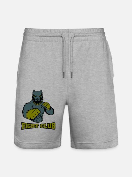 Dog Fighter Fight Club - Stanley/Stella Trainer Unisex Organic Jogging Shorts - heather grey