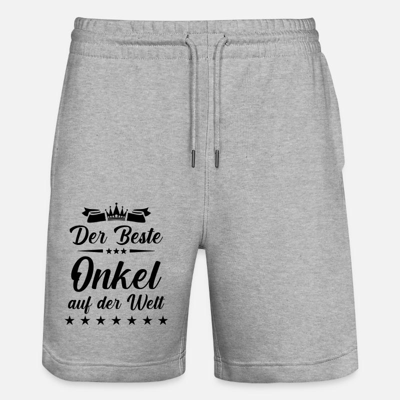 Meilleur oncle du monde entier - Short de jogging bio TRAINER Stanley/Stella unisexe - gris chiné