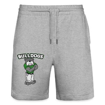 Bulldogge - Stanley/Stella Unisex Bio Joggingshorts Trainer  - Grau meliert - Vorne - Nik (191cm) & Marisol (170cm)