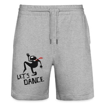 Let's dance - Short de jogging bio TRAINER Stanley/Stella unisexe - gris chiné - Devant - Nik (191cm) & Marisol (170cm)