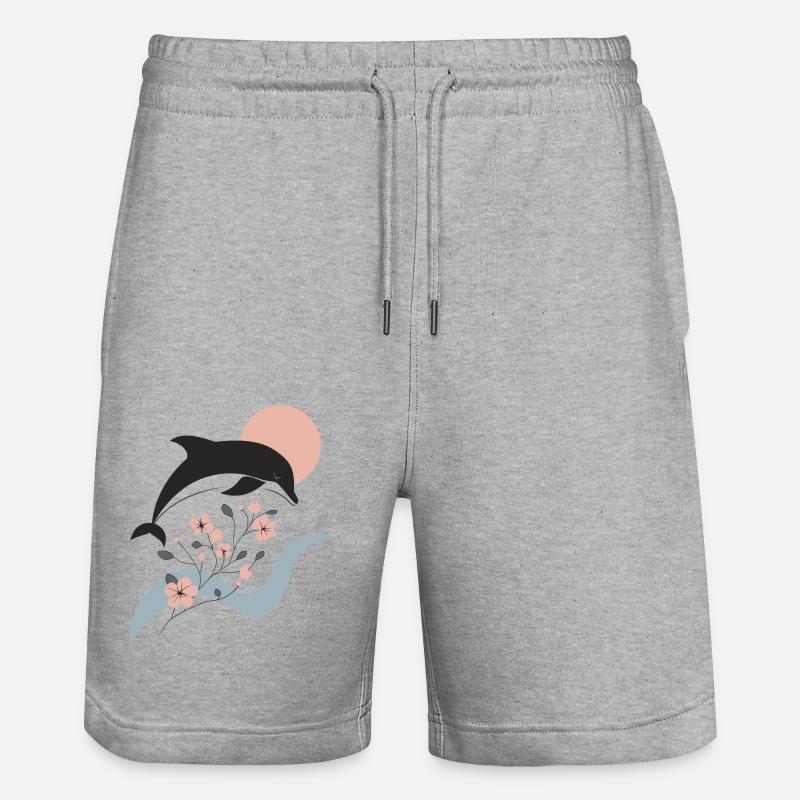 Dauphin élégant - Short de jogging bio TRAINER Stanley/Stella unisexe - gris chiné