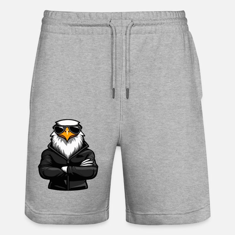 Bande dessinée Adler Eagle - Short de jogging bio TRAINER Stanley/Stella unisexe - gris chiné