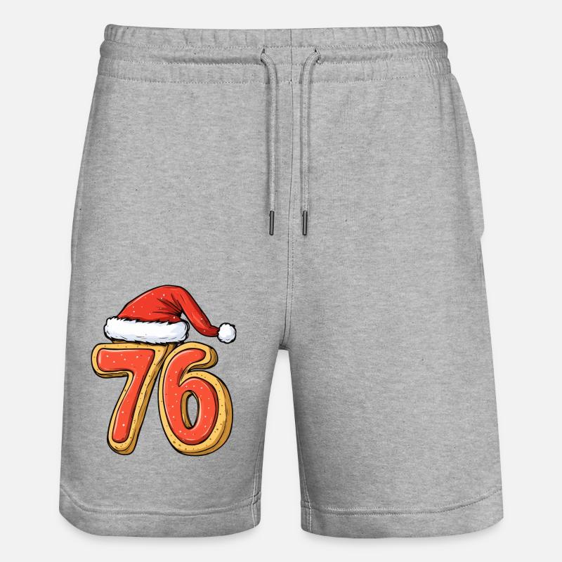 Biscuit de Noël 76 chiffres - Short de jogging bio TRAINER Stanley/Stella unisexe - gris chiné