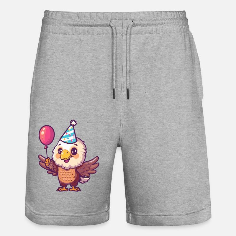Bande dessinée d’anniversaire d’aigle - Short de jogging bio TRAINER Stanley/Stella unisexe - gris chiné