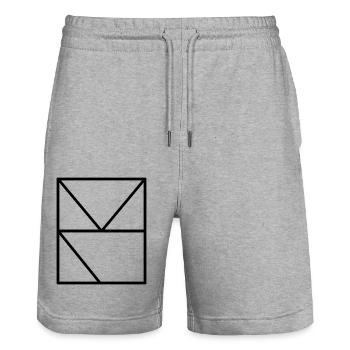 MeisterLogo ohne Schriftzug - Stanley/Stella Unisex Bio Joggingshorts Trainer  - Grau meliert - Vorne - Nik (191cm) & Marisol (170cm)
