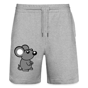 Mouse Mouse Cute Little Rat Rodent Friendly - Stanley/Stella Trainer Unisex Organic Jogging Shorts - heather grey - Front - Nik (191cm) & Marisol (170cm)
