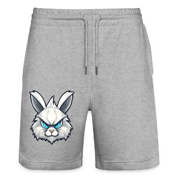 Kein Bock auf Ostern - Osterhase - Stanley/Stella Unisex Bio Joggingshorts Trainer  - Grau meliert - Vorne - Nik (191cm) & Marisol (170cm)