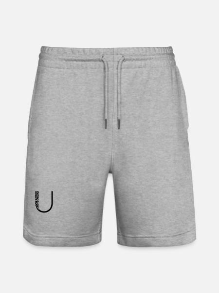Buchstabe U - Stanley/Stella Unisex Bio Joggingshorts Trainer - Grau meliert