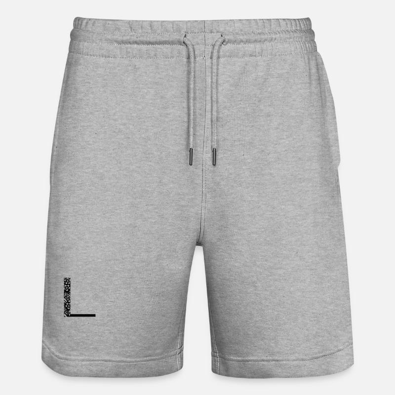 Buchstabe L - Stanley/Stella Unisex Bio Joggingshorts Trainer  - Grau meliert