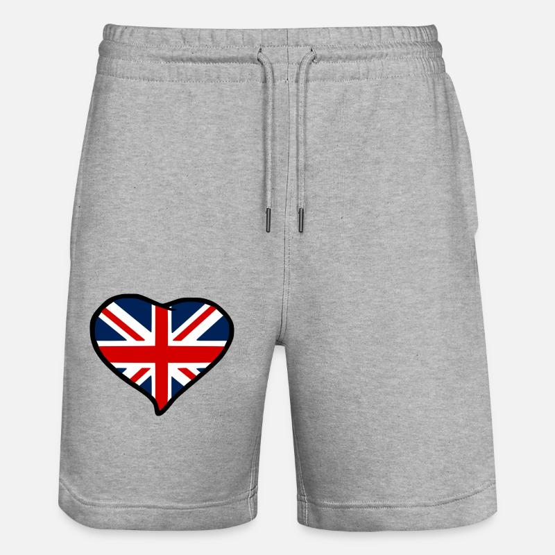 Union Jack - Short de jogging bio TRAINER Stanley/Stella unisexe - gris chiné