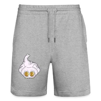 BITE - Stanley/Stella Trainer Unisex Organic Jogging Shorts - heather grey - Front - Nik (191cm) & Marisol (170cm)