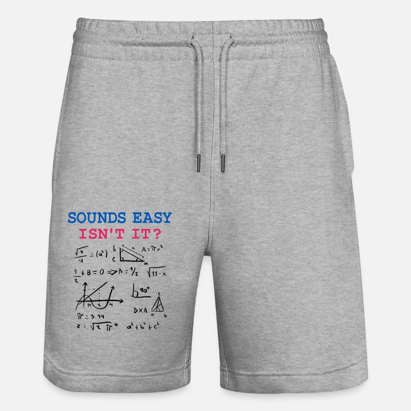 Divertenti detti matematici, fisica e formule matematiche - Pantaloncini da jogger ecologici unisex Trainer di Stanley/Stella - grigio melange