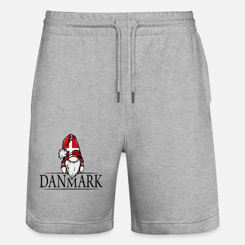 Nisser Gnome Danemark Dannebrog Wilsigns - Short de jogging bio TRAINER Stanley/Stella unisexe - gris chiné