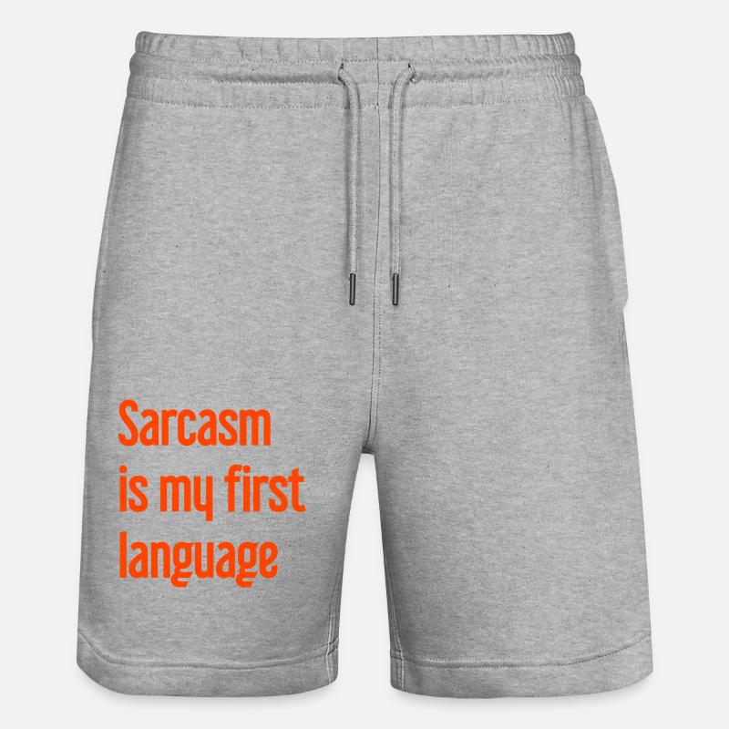 Sarcasme Pro - Short de jogging bio TRAINER Stanley/Stella unisexe - gris chiné