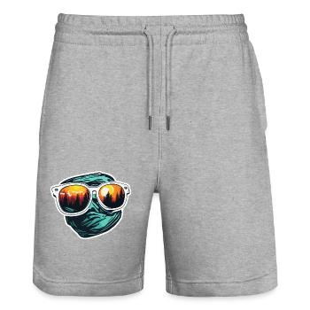 Sunglasses / Reflection / Forest / Reflection - Stanley/Stella Trainer Unisex Organic Jogging Shorts - heather grey - Front - Nik (191cm) & Marisol (170cm)
