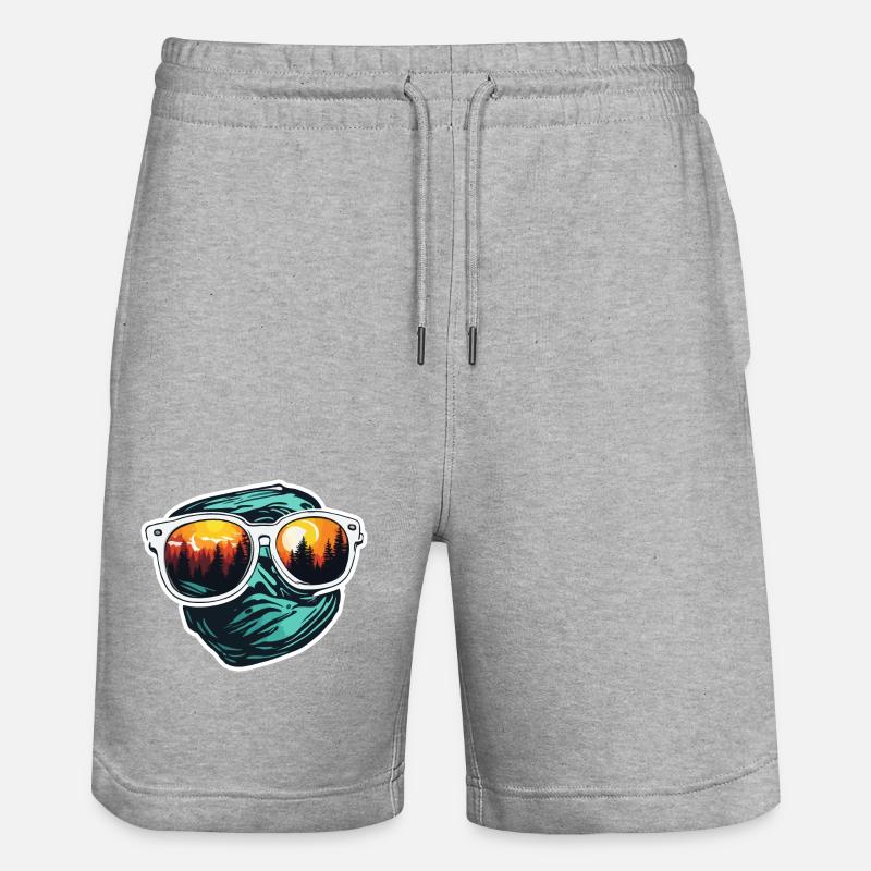 Sunglasses / Reflection / Forest / Reflection - Stanley/Stella Trainer Unisex Organic Jogging Shorts - heather grey