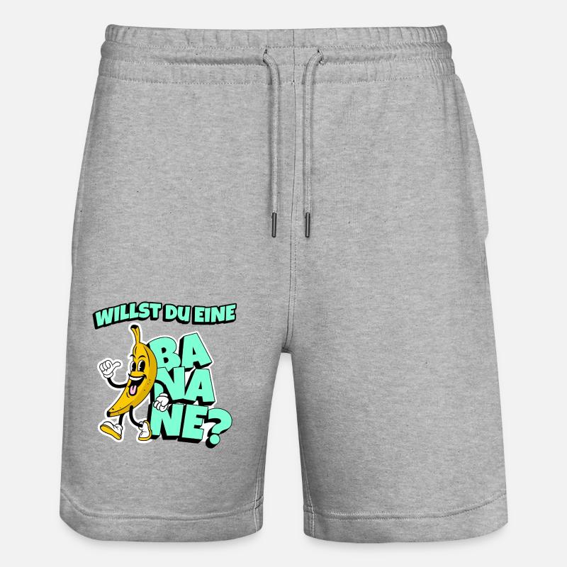 Voulez-vous une banane ? - Short de jogging bio TRAINER Stanley/Stella unisexe - gris chiné