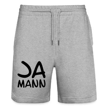 Ja Mann - Stanley/Stella Unisex Bio Joggingshorts Trainer  - Grau meliert - Vorne - Nik (191cm) & Marisol (170cm)