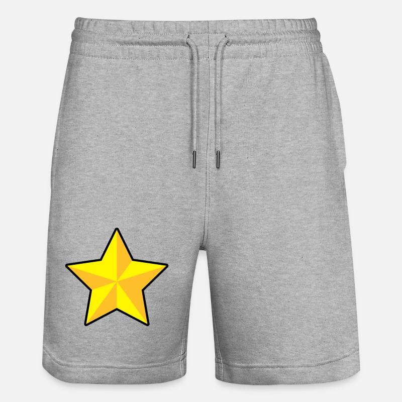 3D Stern | 3D Star | Dimension - Short de jogging bio TRAINER Stanley/Stella unisexe - gris chiné