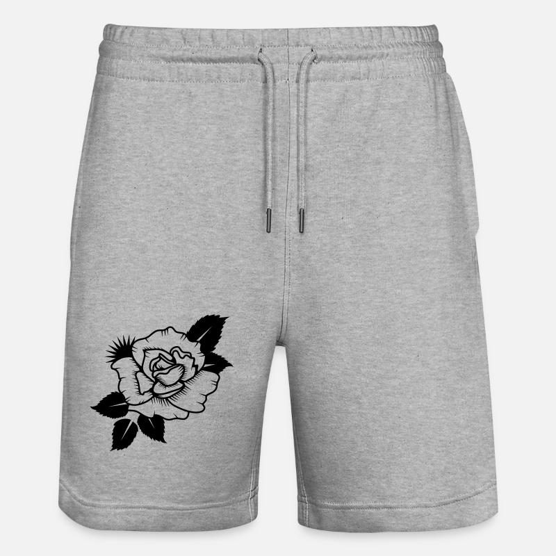 A Rose Dessiné - Short de jogging bio TRAINER Stanley/Stella unisexe - gris chiné