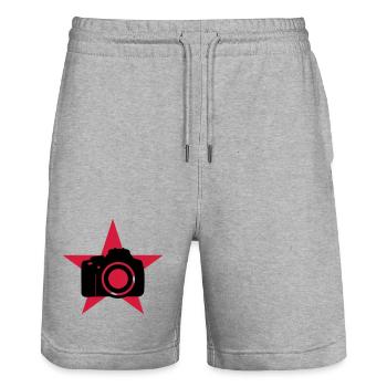Photo / Fotografie - Stanley/Stella Trainer Unisex Organic Jogging Shorts - heather grey - Front - Nik (191cm) & Marisol (170cm)