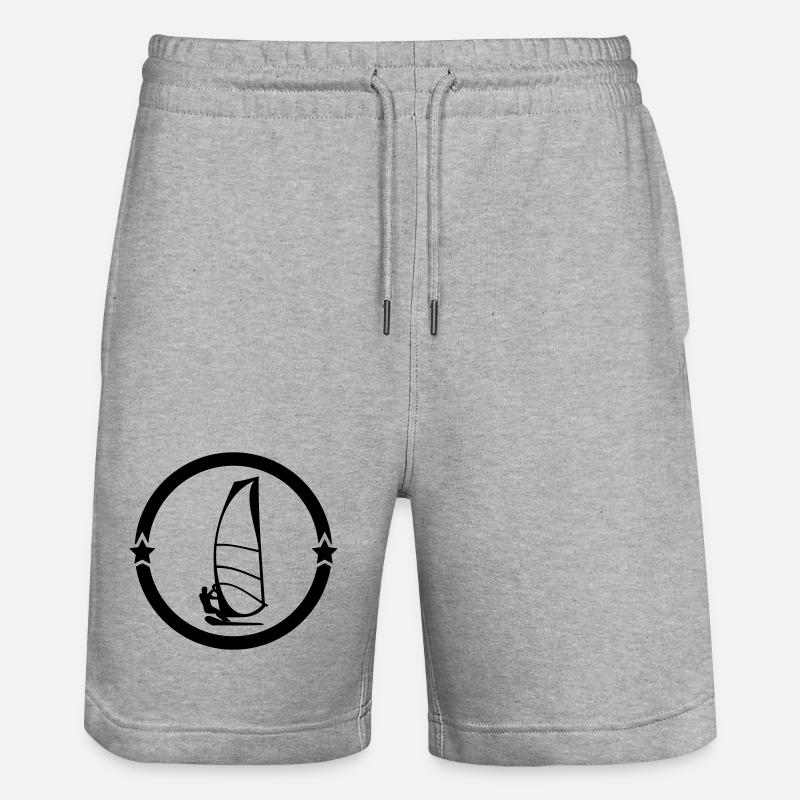 Planche à voile / Véliplanchiste / Windsurf / - Short de jogging bio TRAINER Stanley/Stella unisexe - gris chiné