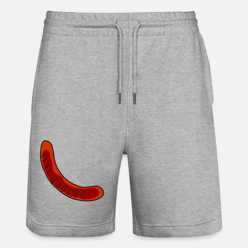 Wurst oder Bratwurst - Stanley/Stella Unisex Bio Joggingshorts Trainer  - Grau meliert