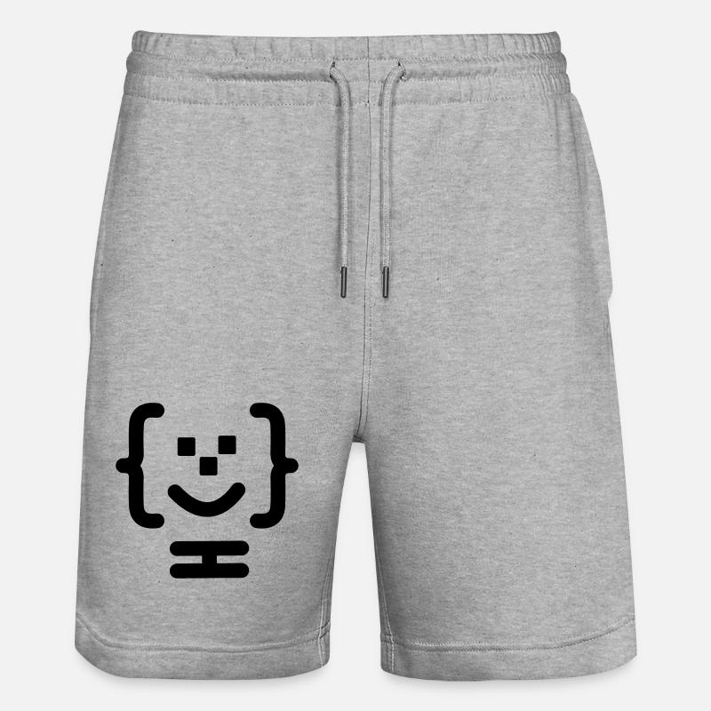 Code-Logo des Hauptprogrammierers - Stanley/Stella Unisex Bio Joggingshorts Trainer  - Grau meliert