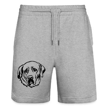Tête de Tosa - Short de jogging bio TRAINER Stanley/Stella unisexe - gris chiné - Devant - Nik (191cm) & Marisol (170cm)