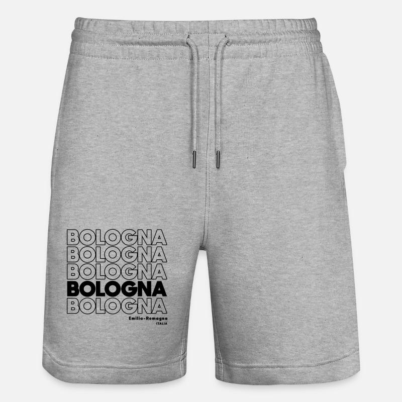 Design de lettrage de Bologne Émilie-Romagne - Short de jogging bio TRAINER Stanley/Stella unisexe - gris chiné