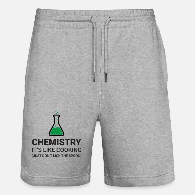 La chimie, c’est comme la cuisine - Short de jogging bio TRAINER Stanley/Stella unisexe - gris chiné