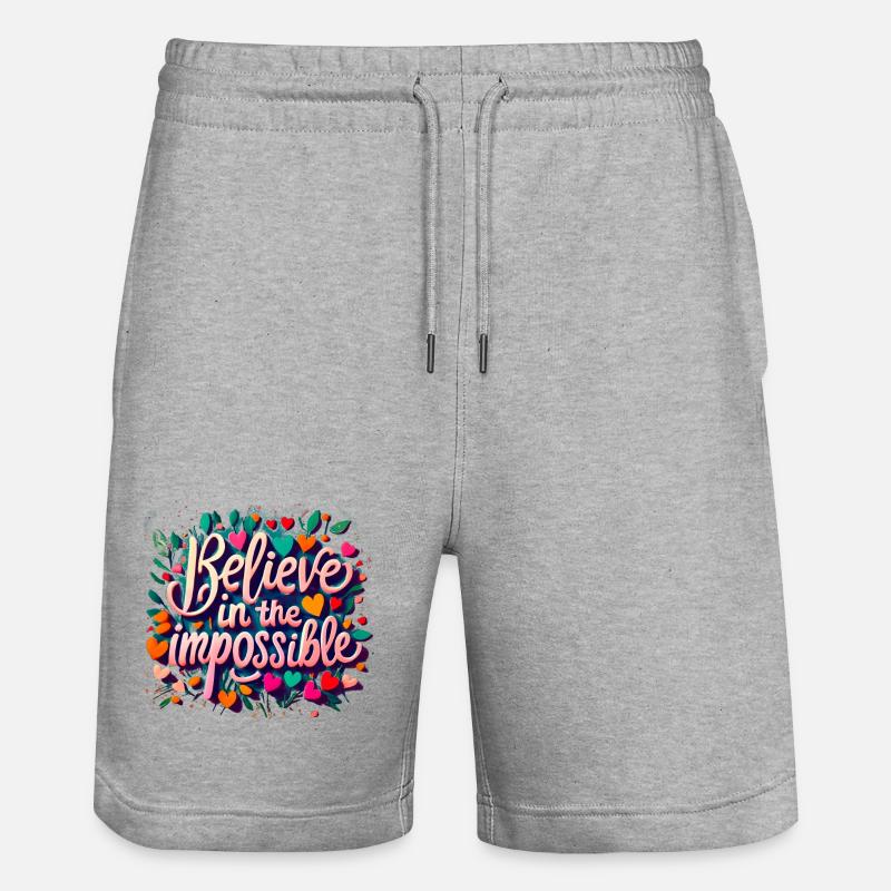 Impossible - Short de jogging bio TRAINER Stanley/Stella unisexe - gris chiné
