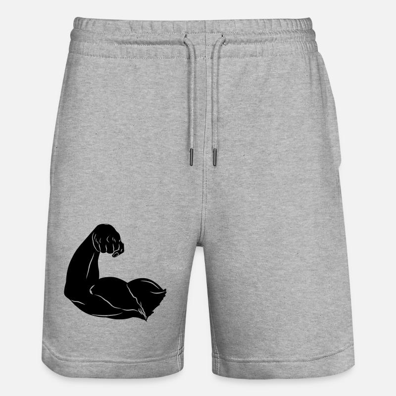 Image d’ombre du bras - Short de jogging bio TRAINER Stanley/Stella unisexe - gris chiné