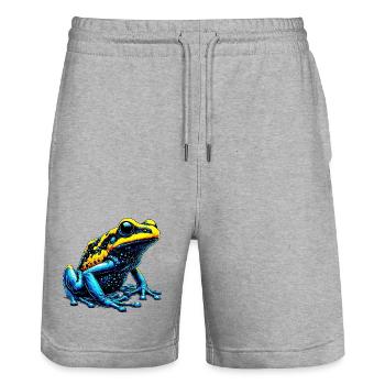 Frosch - Stanley/Stella Unisex Bio Joggingshorts Trainer  - Grau meliert - Vorne - Nik (191cm) & Marisol (170cm)
