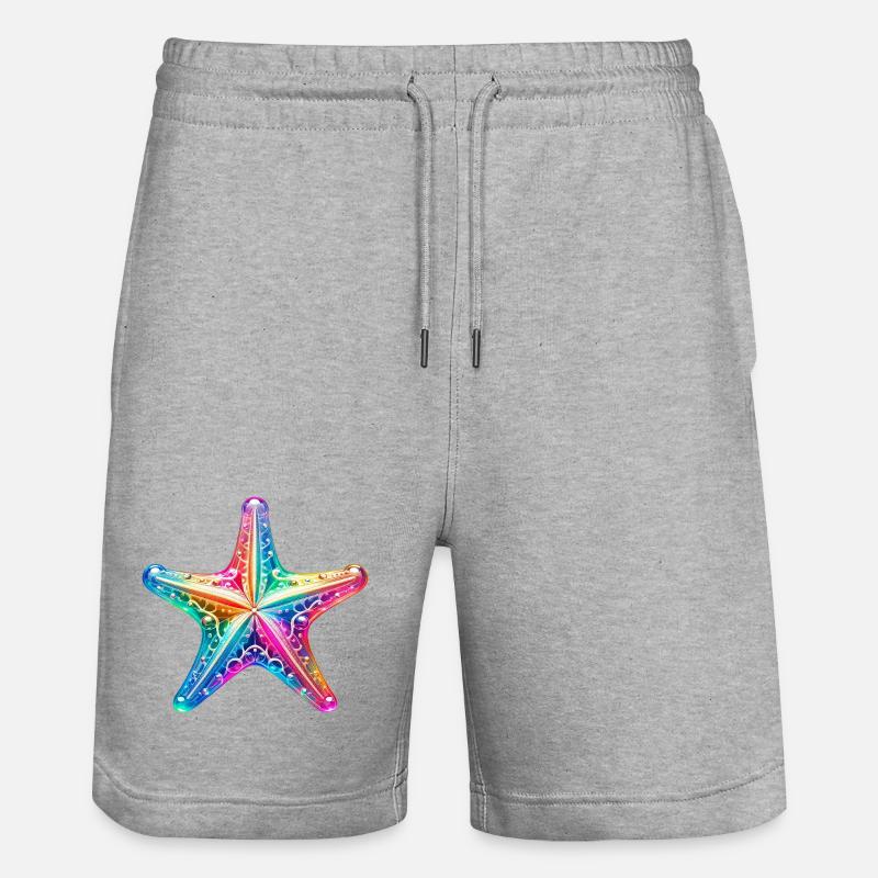 Étoile de mer - Short de jogging bio TRAINER Stanley/Stella unisexe - gris chiné