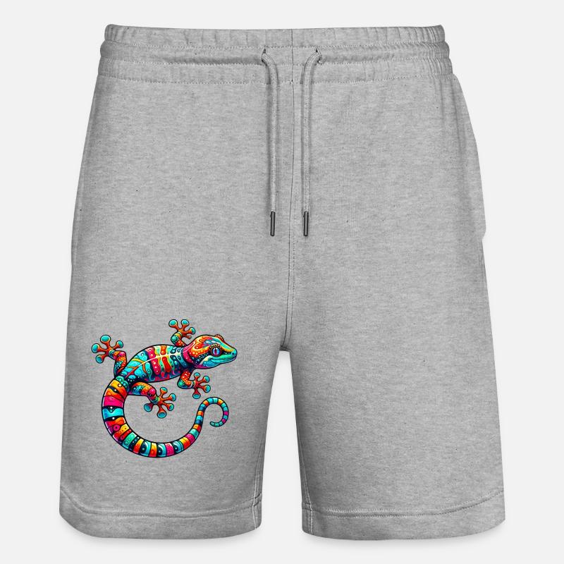 Gecko - Stanley/Stella Trainer Unisex Organic Jogging Shorts - heather grey