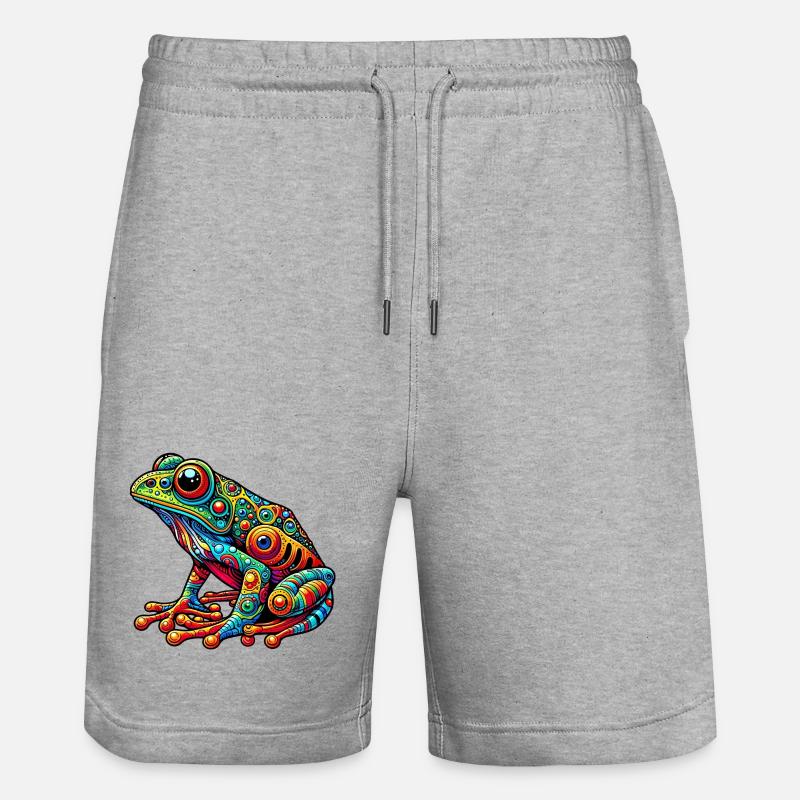 Grenouille - Short de jogging bio TRAINER Stanley/Stella unisexe - gris chiné