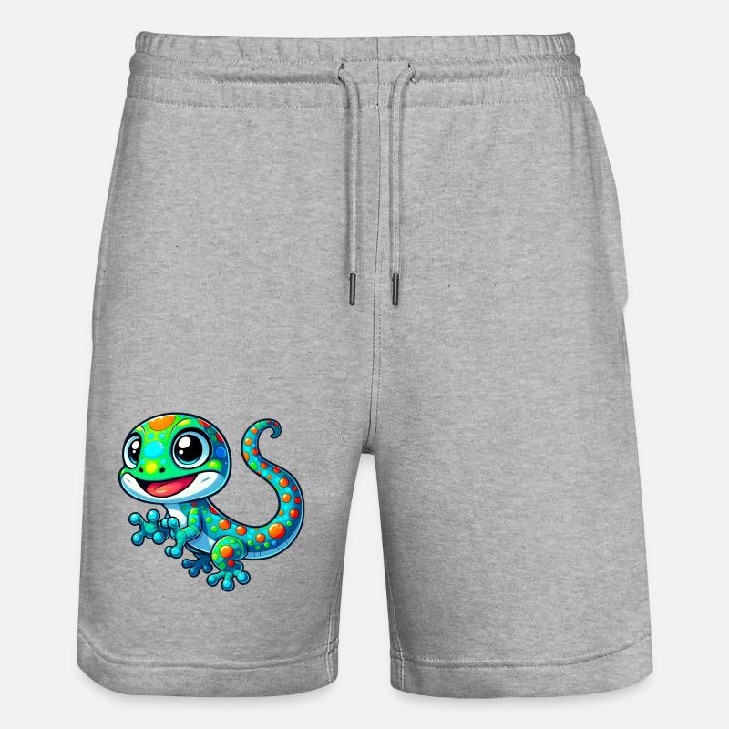 Gecko - Stanley/Stella Unisex Bio Joggingshorts Trainer - Grau meliert