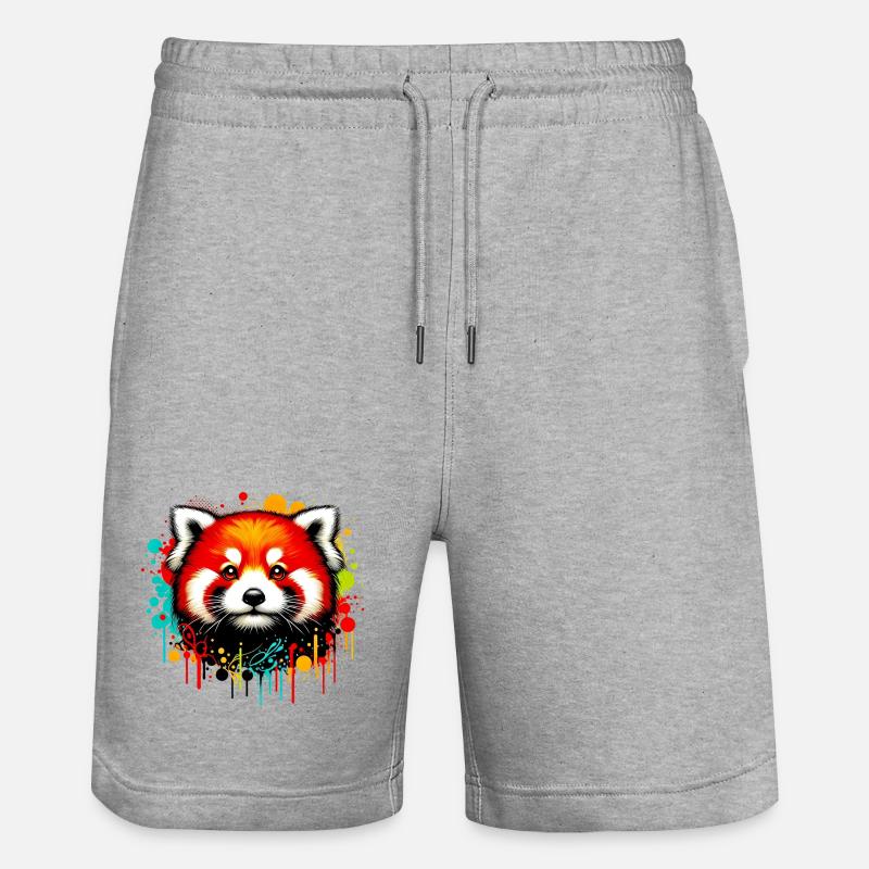 Petit panda - Short de jogging bio TRAINER Stanley/Stella unisexe - gris chiné