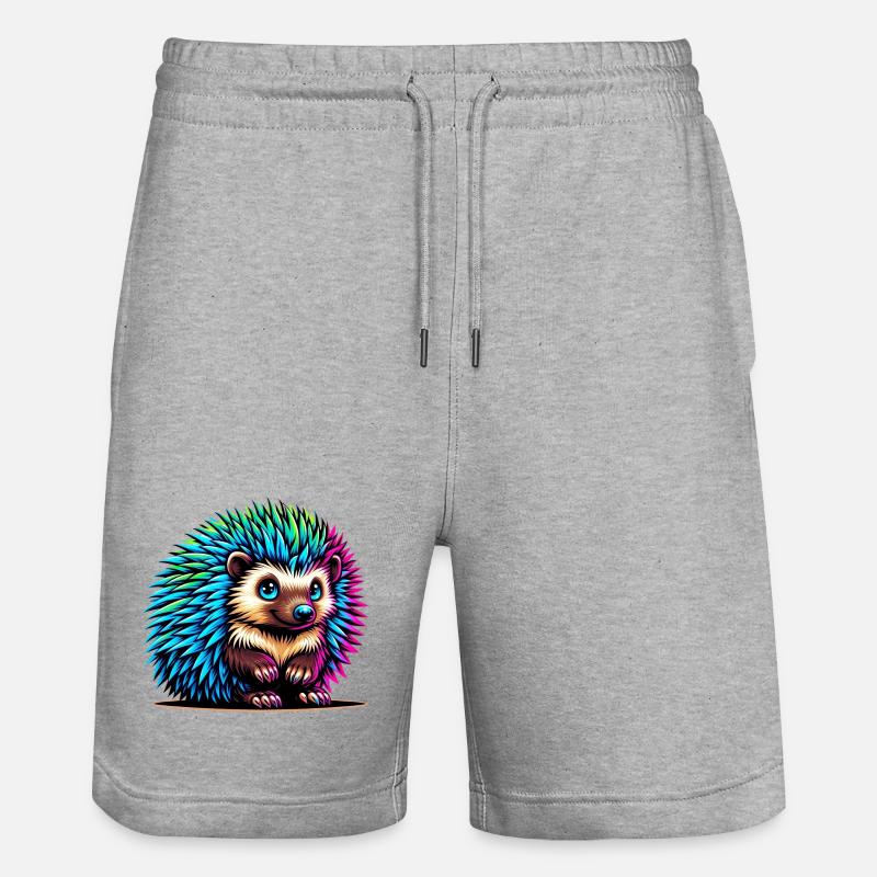 Igel - Stanley/Stella Unisex Bio Joggingshorts Trainer  - Grau meliert