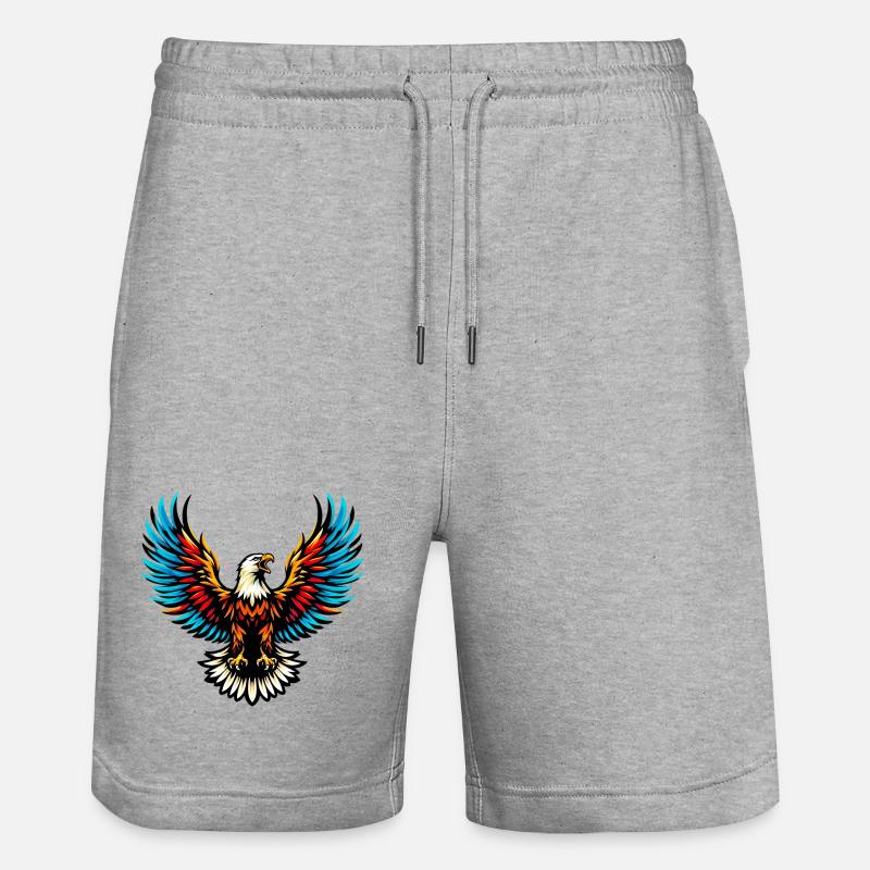 Aigle - Short de jogging bio TRAINER Stanley/Stella unisexe - gris chiné