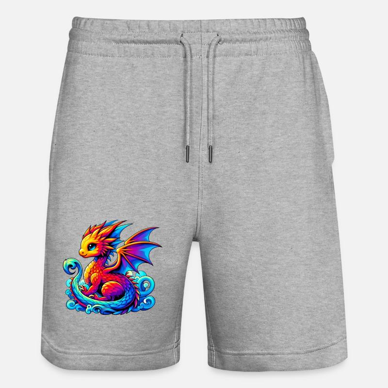 Dragon - Short de jogging bio TRAINER Stanley/Stella unisexe - gris chiné