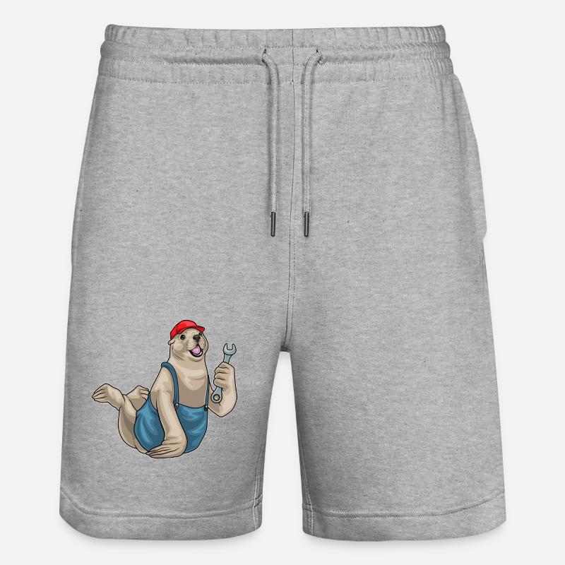 Clé mécanique de joint - Short de jogging bio TRAINER Stanley/Stella unisexe - gris chiné