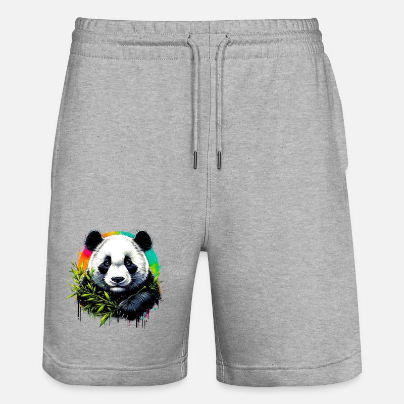 Panda - Short de jogging bio TRAINER Stanley/Stella unisexe - gris chiné