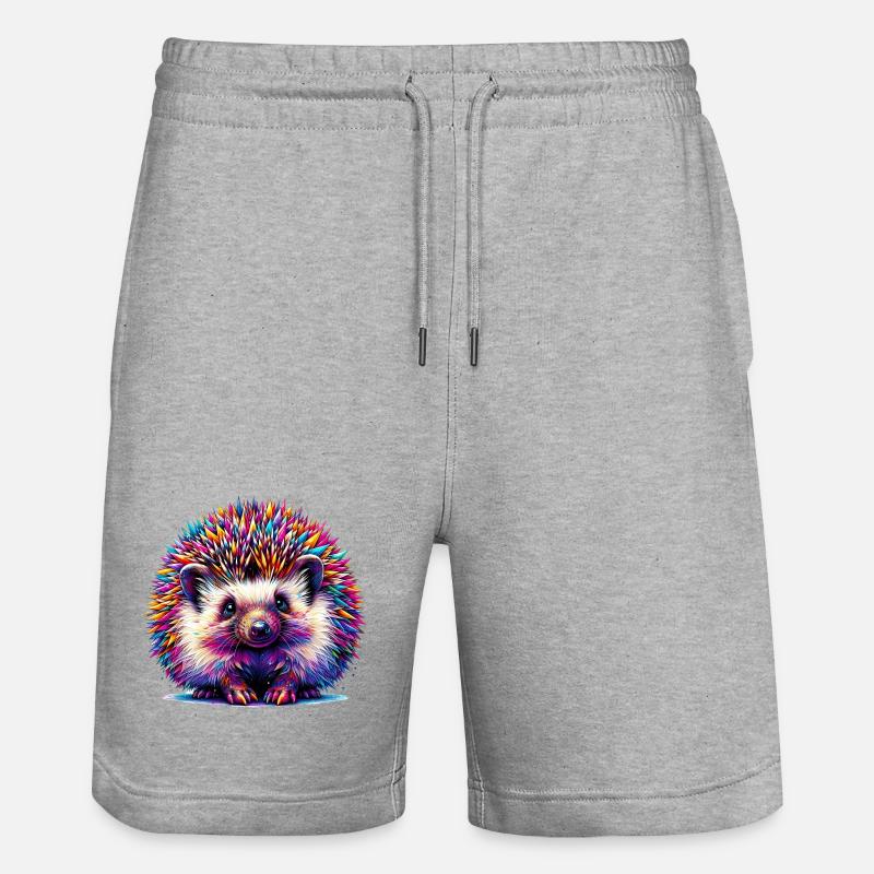 Igel - Stanley/Stella Unisex Bio Joggingshorts Trainer - Grau meliert